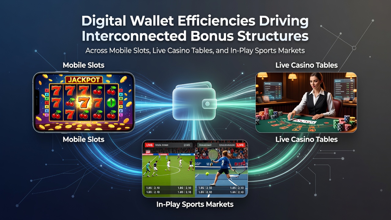 Digitale portemonnees die efficiënties tonen in verbonden bonusstructuren voor mobiele slots en live casino