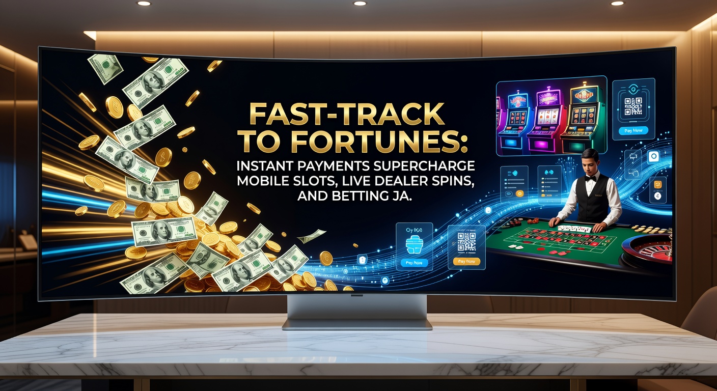 Live dealer aan roulette tafel op mobiel scherm met overlay van instant betaaliconen, illustrerend real-time actie