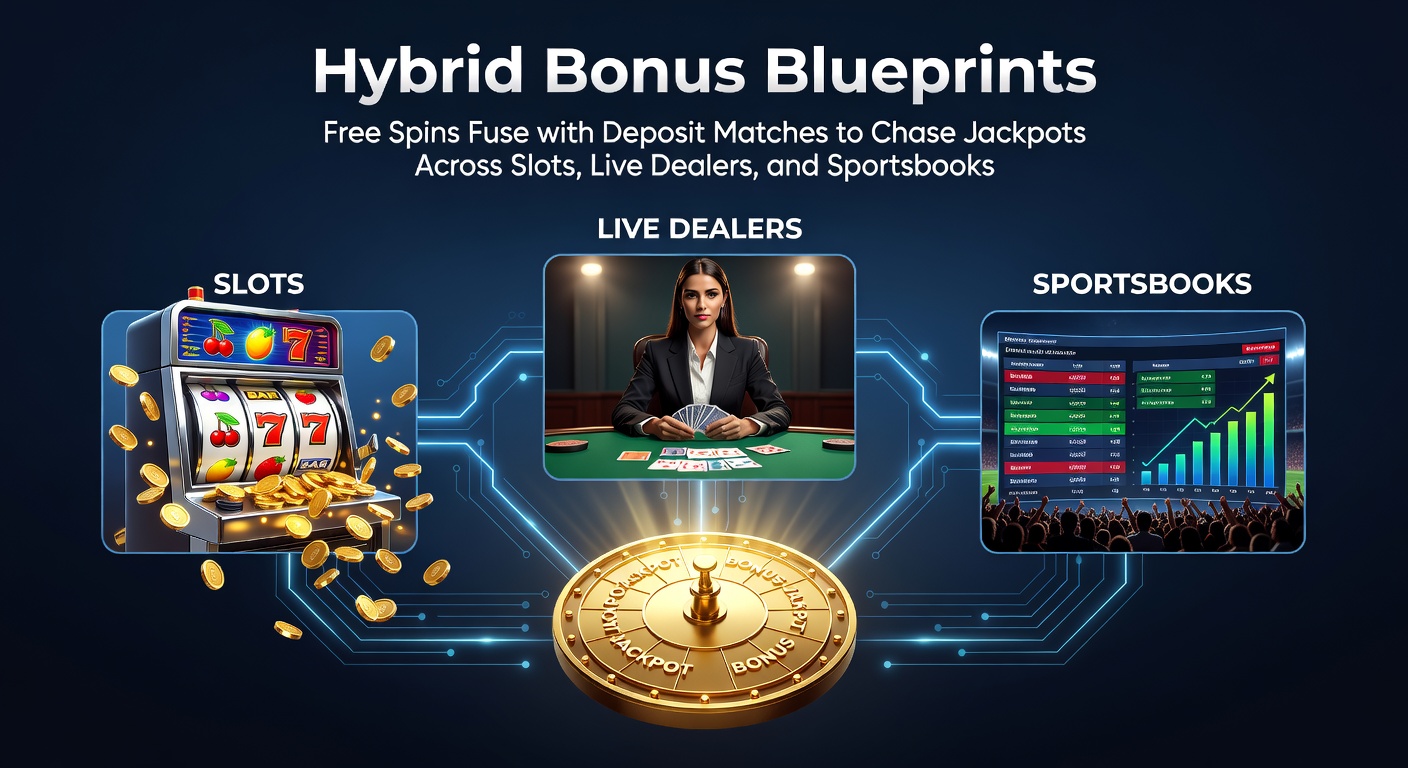 Grafische weergave van hybride bonusstructuren die spins en stortingen combineren voor jackpotpaden in casino- en sportplatforms