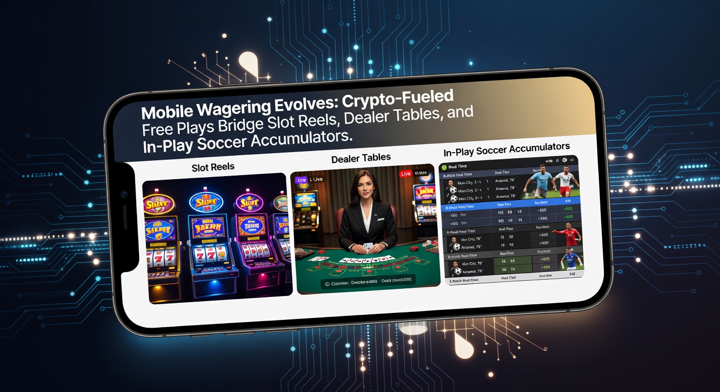 Mobiele gokschermen tonen crypto-transacties die gratis spins op slots, live dealer blackjack en in-play voetbalweddenschappen verbinden