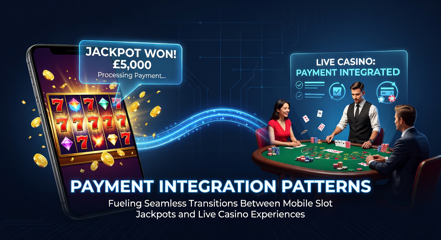 Illustratie van geïntegreerde betalingsstromen tussen mobiele slots en live casinospellen